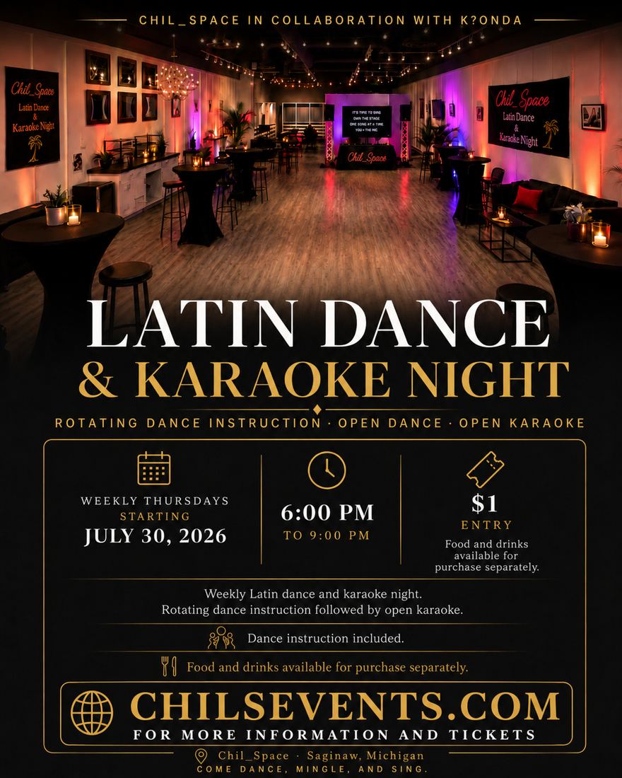 Latin Dance and Karaoke Night flyer